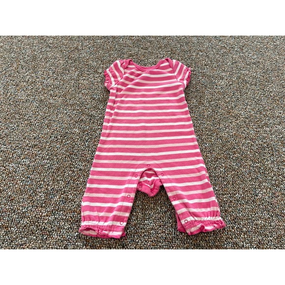 Old Navy Other - Old Navy Girls Pink & White Striped Romper 3-6M